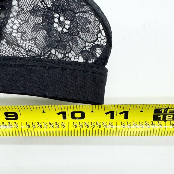 Gooseberry Intimates Innocence/Shameless Triangle Strappy Lace Bralette Black XS - Picture 10 of 10